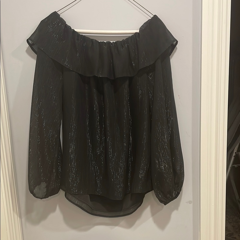 Elegant Black Off-Shoulder Women's Top